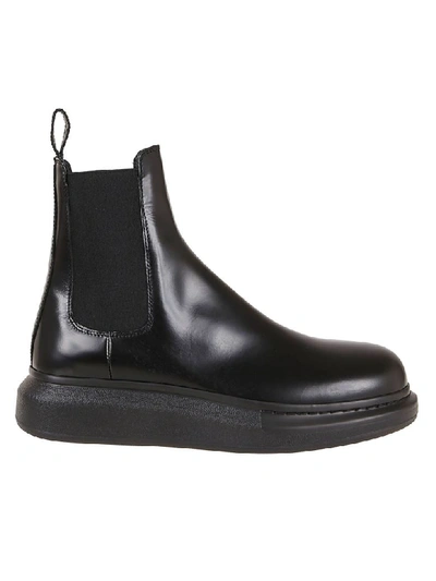 Shop Alexander Mcqueen H.boot Leath S.rubb. In Black