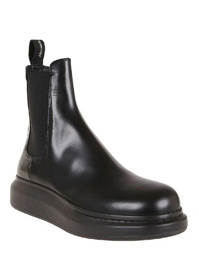 Shop Alexander Mcqueen H.boot Leath S.rubb. In Black