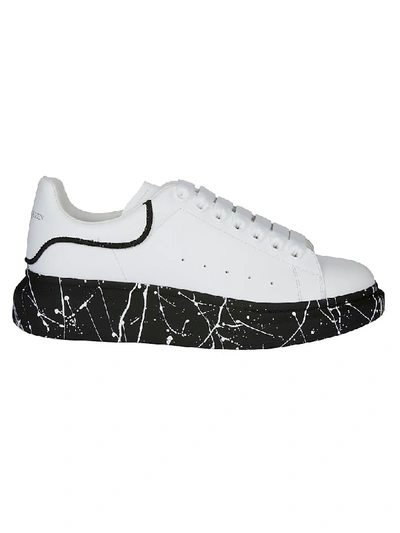 Shop Alexander Mcqueen Oversized Sole Sneakers In White/black