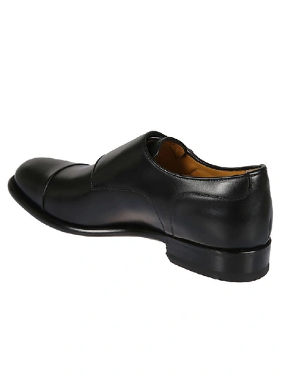 Shop A.testoni Classic Monk Shoes In Black/dark Metal