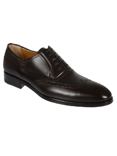 Shop A.testoni Braided Oxford Shoes In Dark Brown