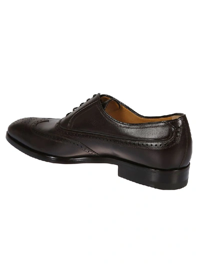 Shop A.testoni Braided Oxford Shoes In Dark Brown