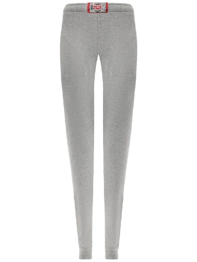 Shop Vetements Logo Track Pants In Grey