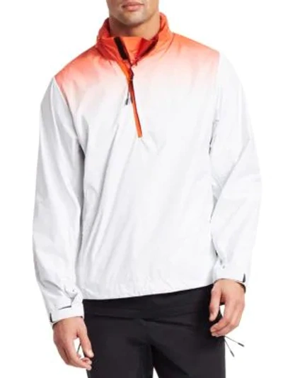 Shop Madison Supply Ombr&eacute; Hidden Hood Popover Jacket In White