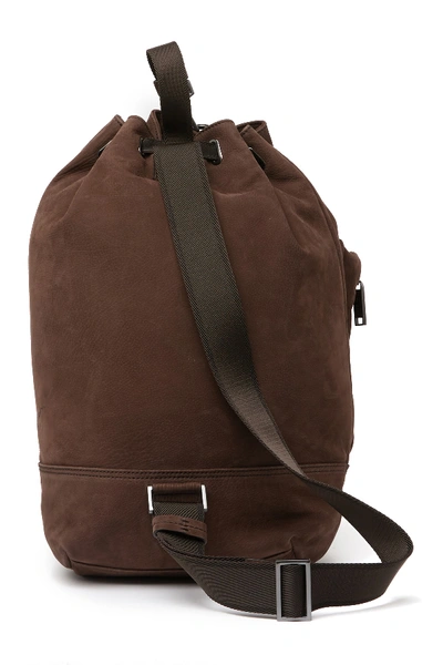 Shop Hugo Boss Chicago Leather Backpack In Dark Brown