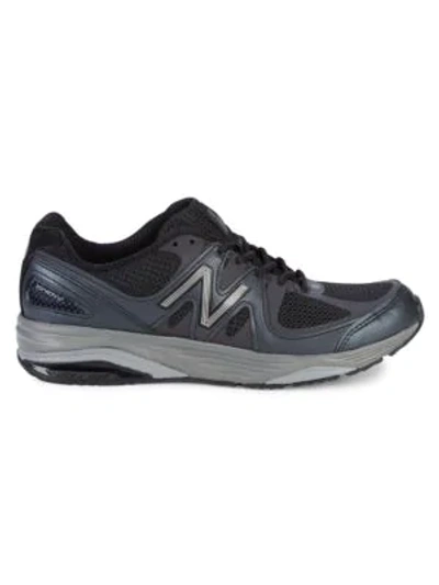 Shop New Balance Logo Low-top Platform Sneakers In Black