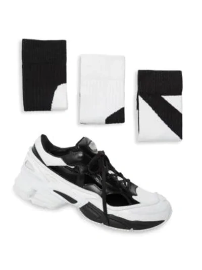 Shop Adidas Originals 2-piece Rs Replicant Ozweego Sneakers & 3-pair Sock Set In Black White