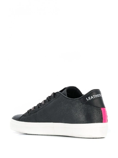 Shop Leather Crown Leather Sneaker In Black