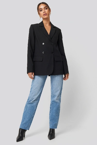 Shop Queen Of Jetlags X Na-kd Double Button Blazer - Black