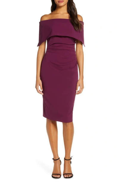Shop Vince Camuto Popover Dress In Wine