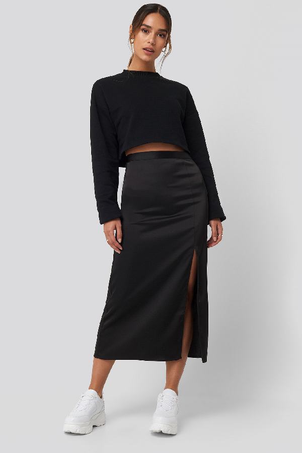 mid length satin skirts queen