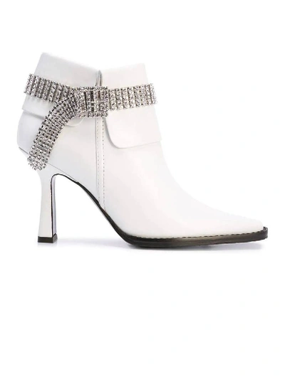 Shop Sies Marjan White Embellished Ankle Boot