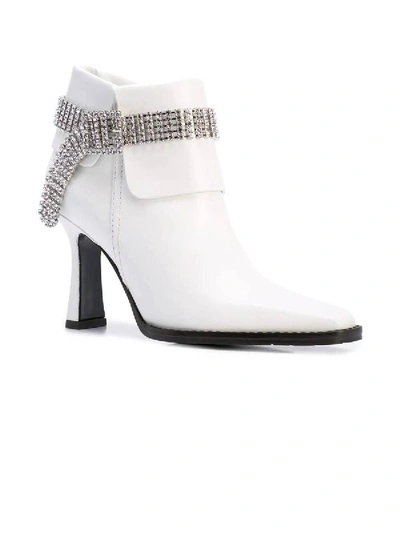 Shop Sies Marjan White Embellished Ankle Boot