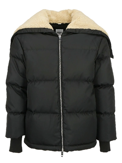 Shop Burberry Logo Detail Padded Down Jacket In Black