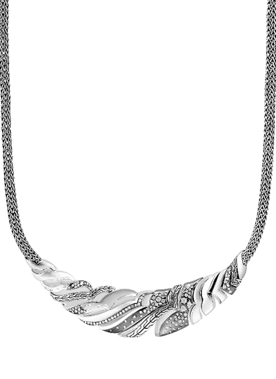 Shop John Hardy 'lahar' Diamond Silver Bib Necklace