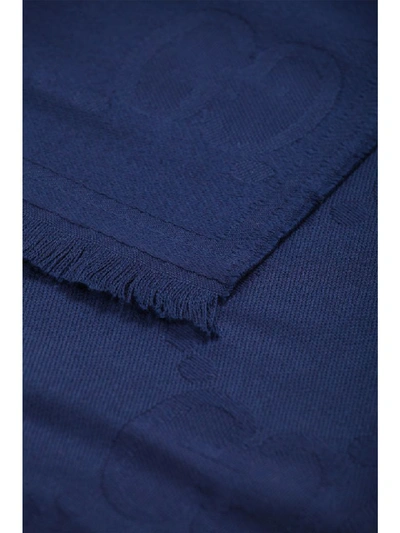 Shop Gucci Wool Scarf In Blu