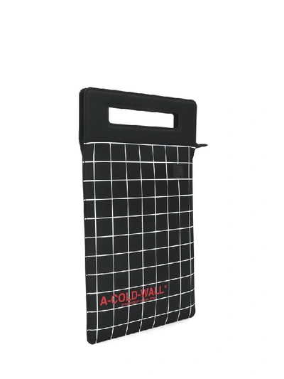 Shop A-cold-wall* A Cold Wall Black Overlocked Tablet Pouch