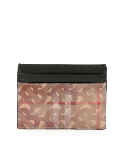 Shop Burberry 3d Print Sandon Cardholder In Archive Beige (black)