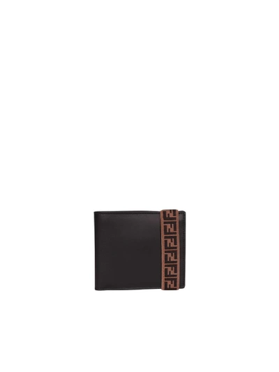 Shop Fendi Ff Business Card Holder In Black