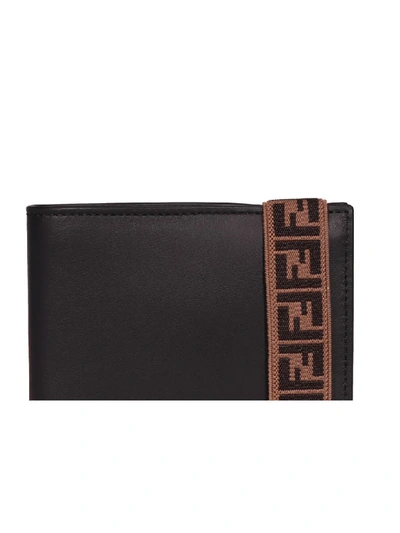 Shop Fendi Ff Business Card Holder In Black