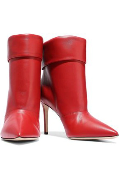 Shop Paul Andrew Woman Banner 85 Leather Ankle Boots Red