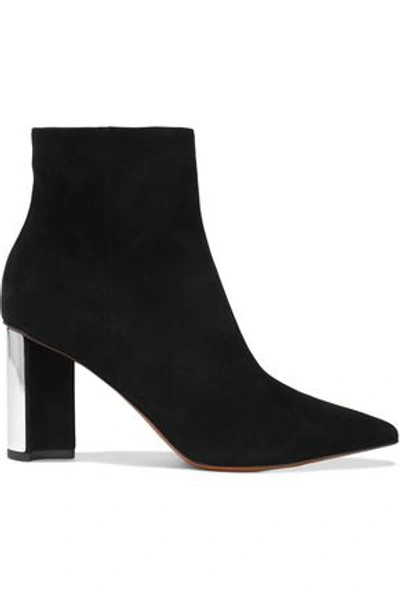 Shop Robert Clergerie Woman Katia Suede Ankle Boots Black