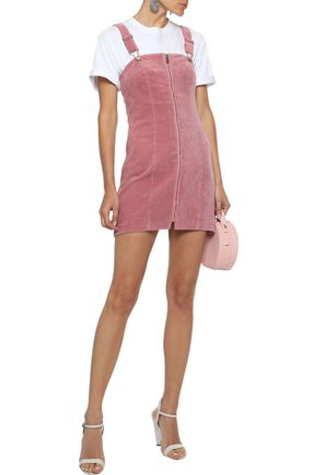 Alice Mccall Woman Hello Its Me Cotton blend Corduroy Mini Dress Blush ModeSens