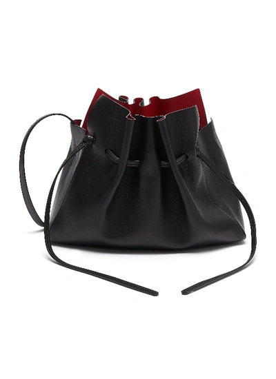 Shop Mansur Gavriel 'protea' Mini Leather Bag In Black