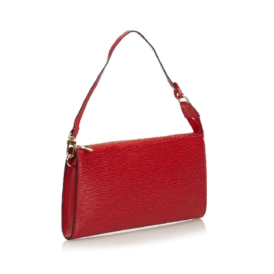 Pre-owned Louis Vuitton Epi Pochette Accessoires In Red