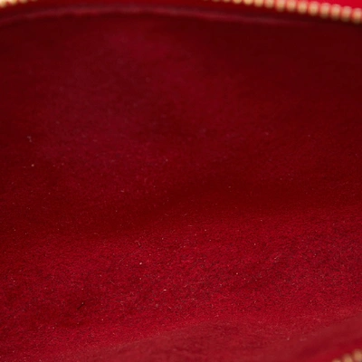 Pre-owned Louis Vuitton Epi Pochette Accessoires In Red