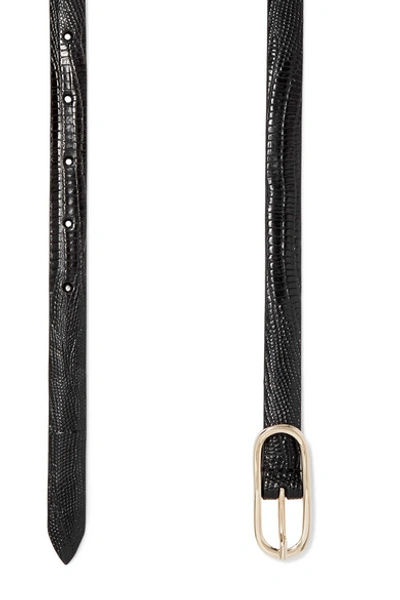Shop Anderson's Lizard-effect Leather Belt In Black