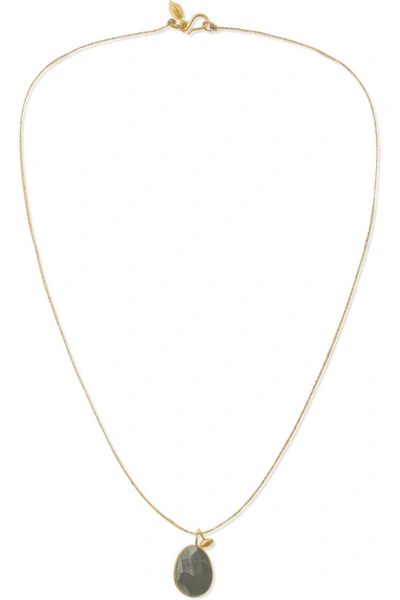 Shop Pippa Small 18-karat Gold Hematite Necklace