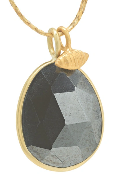 Shop Pippa Small 18-karat Gold Hematite Necklace