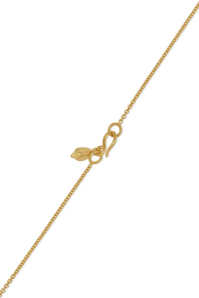 Shop Pippa Small 18-karat Gold Moonstone Necklace