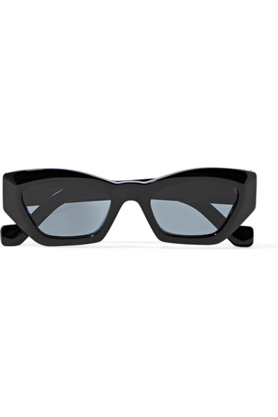 Shop Loewe Hexagon-frame Acetate Sunglasses In Black