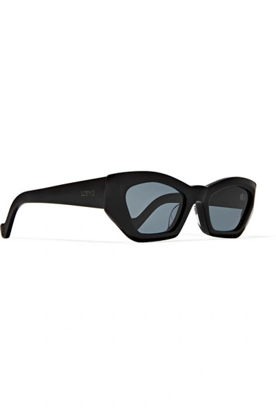 Shop Loewe Hexagon-frame Acetate Sunglasses In Black