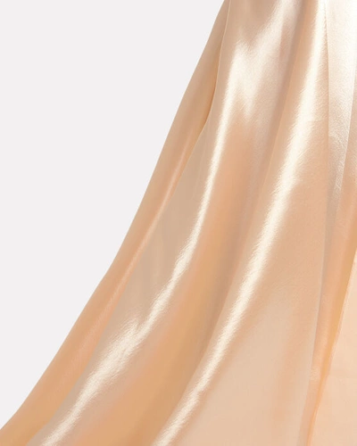 Shop Philosophy Di Lorenzo Serafini Hammered Satin Gown In Pink