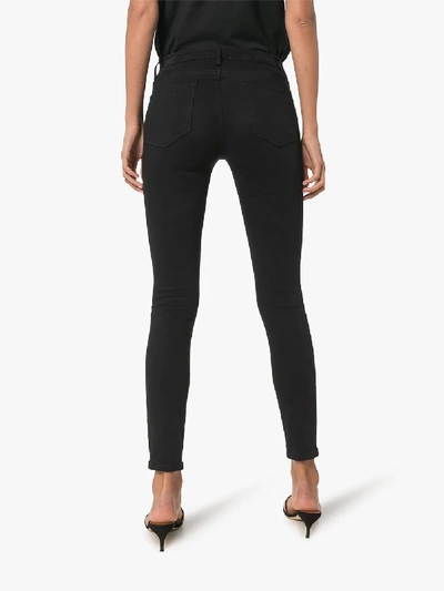 Shop Frame 'le Color' Skinny-jeans In Black