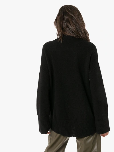 Shop Frame Roll Neck Cashmere Sweater In Black