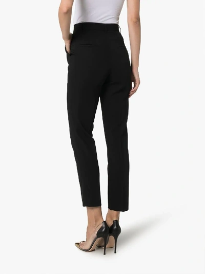 Shop Dolce & Gabbana Tailored Wool Trousers In Black