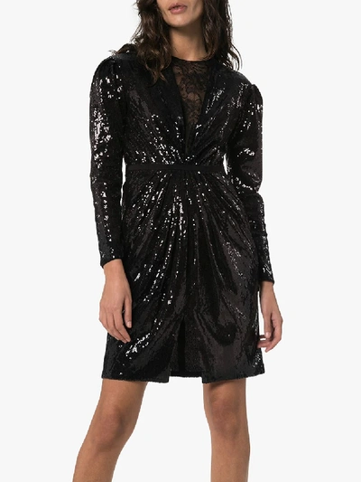Shop Giambattista Valli Sequinned Mini Dress In Black
