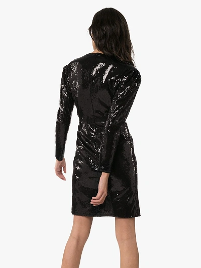 Shop Giambattista Valli Sequinned Mini Dress In Black