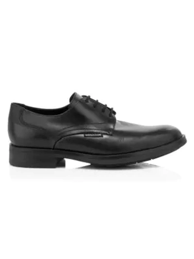 Shop Mephisto Smith Leather Derby Shoes In Black