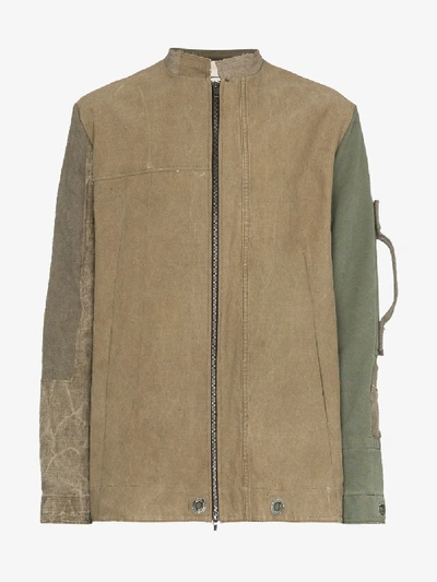 Shop By Walid Panelled Military Jacket In Green