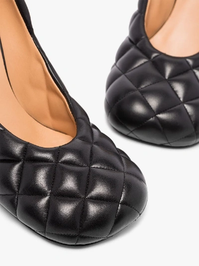 Shop Bottega Veneta Black 90 Matelasse Nappa Leather Pumps