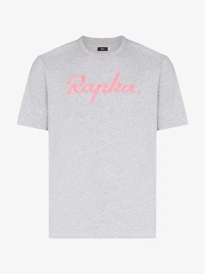 Shop Rapha Logo Print T-shirt In Grey