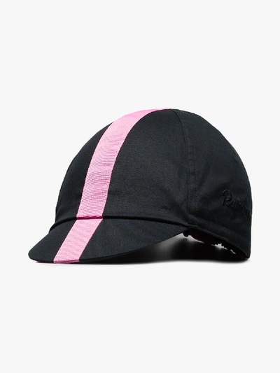 Shop Rapha Black And Pink Stripe Cotton Cap