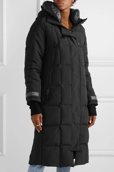 Shop Canada Goose Elmwood Hooded Quilted Shell Down Coat In Black