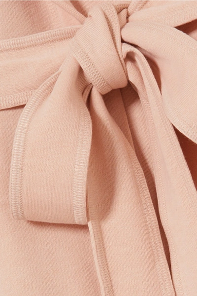 Shop Eberjey Larken Hooded Cotton-blend Robe In Blush