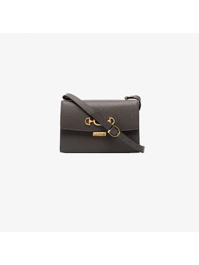 Shop Gucci Zumi Leather Shoulder Bag In Grey